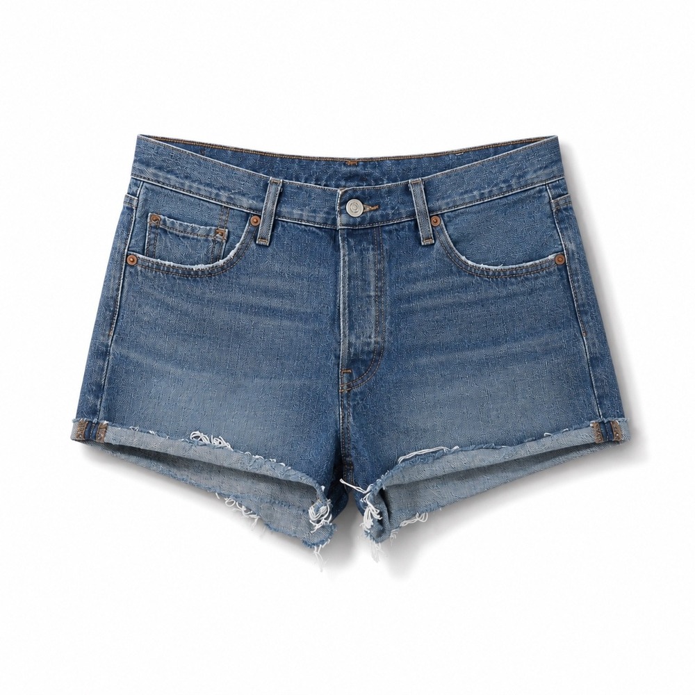 Levi's 501 Original Denim Cutoff Jean Shorts Size 29 Distressed w/ Button Fly